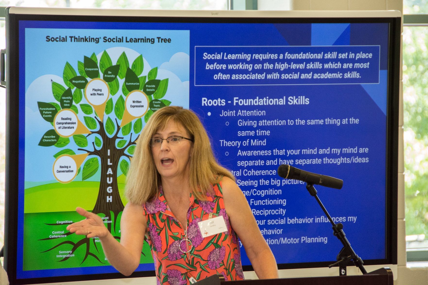 Jill Guilfoy speaks at the Friends of Miriam Luncheon